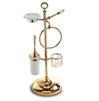 Стойка 3SC Boheme шгв 250*350*800 с дежателем туалетной бумаги держателем для телефона ёршиком мыльницей и полотенцедержателем цвет-золото BO53GD