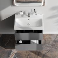 AM.PM M90FHX06022GM GEM, База под раковину, подвесная, 60 см, 2 ящика push-to-open, графит матовый