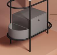 Ящик выдвижной с боковой секцией Artceram Flair 3.0 для металлической консоли цвет platinum ACM037 52