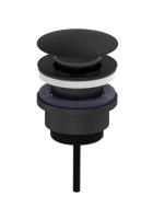 Донный клапан для раковины 1 1/4 WONZON & WOGHAND, Черный матовый (WW-88SS07-MB)