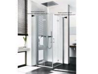 Дверь Kermi Diga шв 1000*2017 серебристый глянцевый цвет стекла-прозрачный KermiCLEAN DI 2CL 10020 VP K