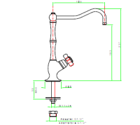 Кран для воды Nicolazzi Mini D.Anglaises цвет-Raw Brass 1435 OG 13