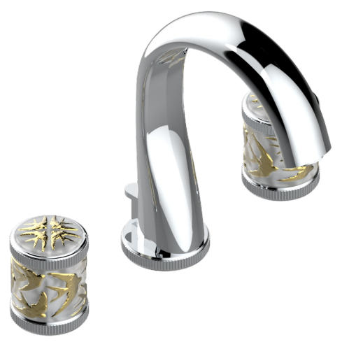 Смеситель для ванны и душа THG Hirondelles Gold stamped цвет-хром A4L A02 151M