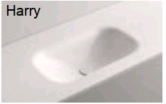 Столешница Oasis Eden шгв 1080*527*12 интегрированная раковина Harry 1 цвет-белый 0TINCOR5_01200_L.108/0VSCCOR00000003