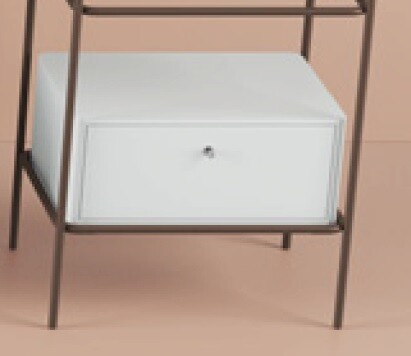 Ящик деревянный выдвижной Artceram Fuori scala 50,6х35,5хh22 см для металлической консоли цвет белый матовый ACM039 05