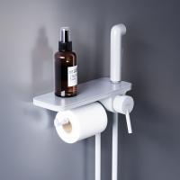 Damixa 773500200 Jupiter, монтируемый в стену смеситель с гиг душем и полкой, белый, шт