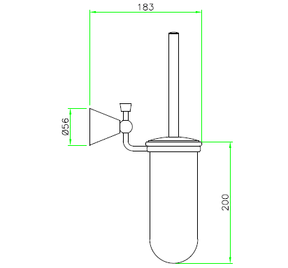 Ёршик Nicolazzi г 183 цвет-Polished Nickel 4890 NL