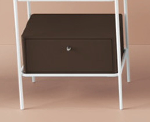 Ящик деревянный выдвижной Artceram Fuori scala 50,6х35,5хh22 см для металлической консоли цвет moka ACM039 56