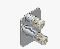Смеситель для душа THG Hirondelles Gold stamped на 3 потребителя цвет-хром A4L A02 5600BE