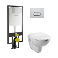 Унитаз+инсталляция Vitra Normus подвесной шгв 355*525*350 цвет-белый/хром 9773B003-7202