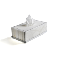 Контейнер для бумажных салфеток 3SC Rigato шгв 230*125*70 цвет-алебастр никель сатинированный полированный AL70NK