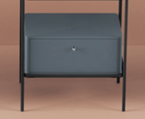 Ящик деревянный выдвижной Artceram Fuori scala 50,6х35,5хh22 см для металлической консоли цвет peacock ACM039 57