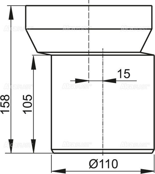 Патрубок для унитаза Alcadrain эксцентрический (A92)