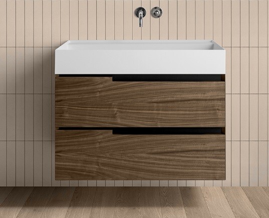 Тумба под раковину Oasis Profilo шгв 850*510*540 цвет-Walnut 0PF1450854S E012