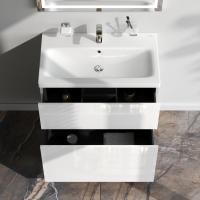 AM.PM M90FSX07522WG32 GEM, База под раковину, напольная, 75 см, 2 ящика push-to-open, цвет: белый, глянец