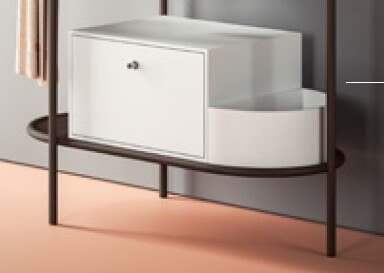 Ящик выдвижной с боковой секцией Artceram Flair 3.0 для металлической консоли цвет белый матовый ACM037 05