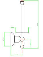 Держатель запасного рулона бумаги Nicolazzi Cristallo Di Rocca вертикальный шгв 69*55*235 цвет-Antique Gold 1497 AG 09C