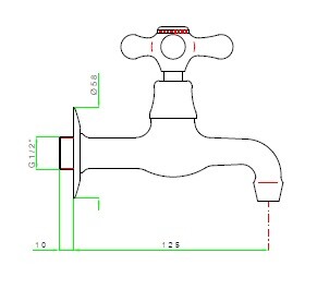 Кран для воды Nicolazzi Nuova Brenta цвет-хром 2546 CR 01