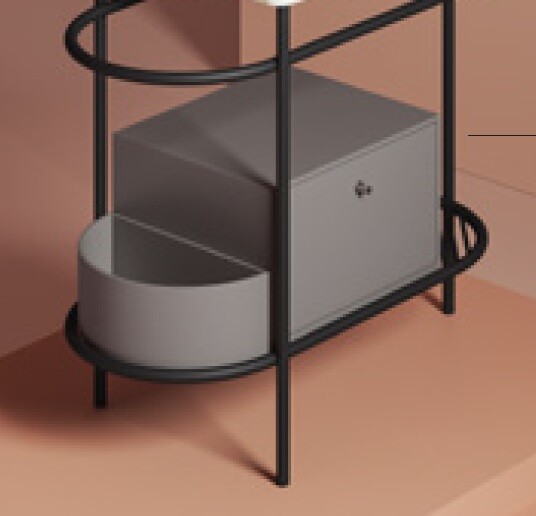 Ящик выдвижной с боковой секцией Artceram Flair 3.0 для металлической консоли цвет platinum ACM037 52