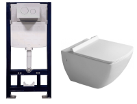 Комплект Splendy Isvea Purita/Stable унитаз подвесной шгв 345*550*400 + сиденье + инсталляция + клавиша цвет унитаза-белый цвет клавиши-хром ST3011TPRCR/10PL02007SV/40S80200I Set