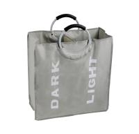 Корзина для белья Fixsen с алюминиевыми ручками, серая (FX-1021)