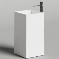 Раковина Salini Armonia Square шгв 450*450*900 отверстия для смесителя-отсутствуют цвет-белый матовый 130521M