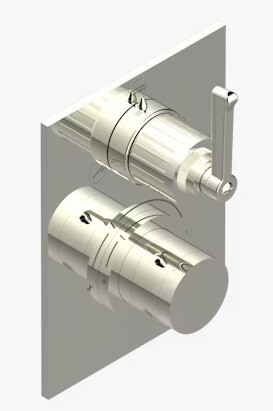 Смеситель для душа THG Hamptons with lever handles на 3 потребителя цвет-никель PVD G4S H55 5600BE