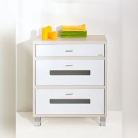 Комод для ванной Бриклаер БАЛИ 71 см, светлая лиственница/белый