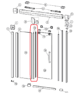Силиконовые уплотнители Huppe Aura для раздвижной двери правосторонние 046Y025514000000