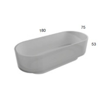 Ванна Antonio Lupi Tubs шгв 1800*750*530 цвет-Oleo BORGHI180 Icemood Oleo