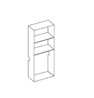 Шкаф-пенал Oasis Line шгв 450*150*760 цвет-черный матовый 0LIN01107601045