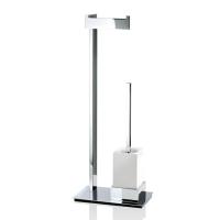 Ёршик с держателем для бумаги Decor Walther BRICK BK SBK шгв 280*160*720 цвет-хром 0591300