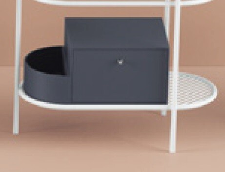 Ящик выдвижной с боковой секцией Artceram Flair 3.0 для металлической консоли цвет peacock ACM037 57