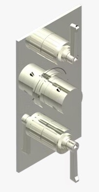 Смеситель для душа THG Hamptons with lever handles на 2 потребителя цвет-никель PVD G4S H55 5400BE
