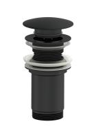 Донный клапан для раковины 1 1/4 WONZON & WOGHAND, Черный матовый (WW-88SS09-MB)