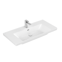 Раковина Villeroy&Boch Subway 3.0 шгв 1000*470*120 отверстия для смесителя-1 сквозное 2 промаркированных цвет раковины-альпийский белый 4A70A501