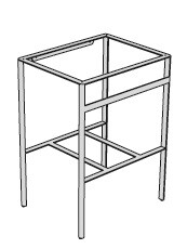 Консоль Globo STRIPE шгв 600*470*780 цвет-черный матовый OP060SAR