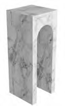 Столик Antonio Lupi шгв 270*270*700 цвет-Nero Marquinia ROMA3