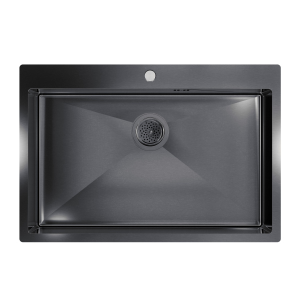 Кухонная мойка FLORACIO Steel F.7551.GM, вороненая сталь