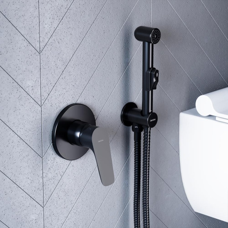 Damixa 777500300 Jupiter, смеситель монтируемый в стену (черный)