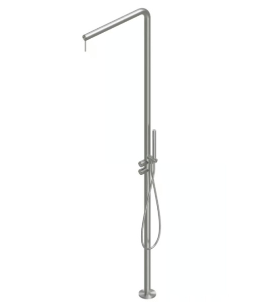 Душевая стойка Quadro design Q цвет-сталь брашированная CD018.2 AS