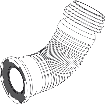 Фановая труба для унитаза Alca Plas гофровая, белая (A97)