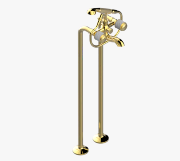 Смеситель для ванны и душа THG Jaipur Satin crystal цвет-золото светлое (Light Gold) A9B F30 13CS