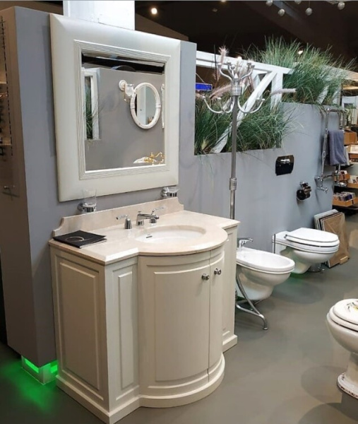 Комплект мебели Devon&Devon Clarence тумба с раковиной Rose и зеркалом цвет-Off White EFCLAROFBF/IBLROSE/ST/EFSEASONOF