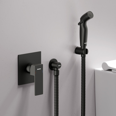 Damixa 537510300 Gala Смеситель монтируемый в стену с гиг.душем, черный