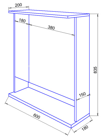 Зеркало-шкаф Loranto Арфа 60 (600х835х200) с подсветкой (CS00046149)