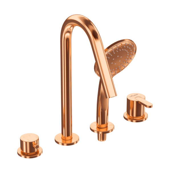 Смеситель на борт ванны CEZARES LEAF-BVDM4-SS