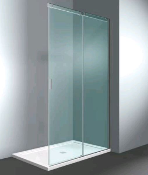 Дверь VismaraVetro Serie 8000 шв 1400*2000 правосторонняя bright gold цвет стекла-прозрачный TPA ICQ042314002000DT