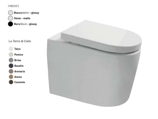 Унитаз CIELO Smile приставной шгв 340*540*420 цвет-Cemento SMVASTR CM