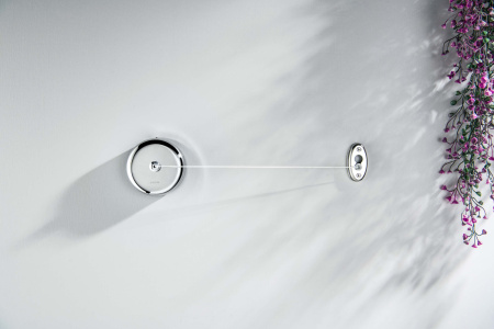 Веревка для белья 2,5 м в комплекте с держателем AQUATEK, полир. хром AQ4994CR